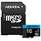 کارت حافظه‌ microSDHC ای دیتا مدل Premier کلاس 10 استاندارد UHS-I U1 سرعت 100MBps ظرفیت 16 گیگابایت به همراه آداپتور SD